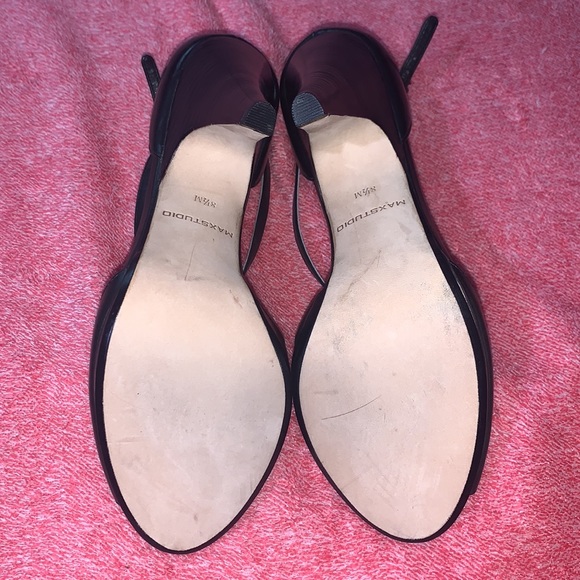 Max Studio Black Xmarks Leather Pumps 8.5 NEW - Picture 7 of 8